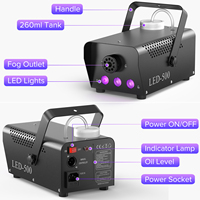 Machine à fumée de scène mini RGB 500W, effet de fumée coloré, éclairage DJ, effets spéciaux, fête, discothèque, machine à brouillard de scène