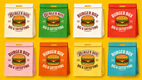 Scatola per Hamburger in Carta Kraft, Contenitore per Pollo Fritto, Sandwich, Anelli di Cipolla, Hot Dog, Cartone Usa e Getta per Fast Food