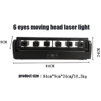 Barra Láser Sharpy RGB a Todo Color de 3W, Control DMX512, Luz de Efecto Láser Móvil para Discotecas, Clubes y Escenarios