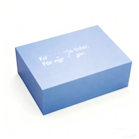 Emballage en carton de luxe avec logo écologique, fermeture personnalisée, boîte cadeau pour chaussures bleue avec logo, boîtes rigides pliables en papier faites à la main