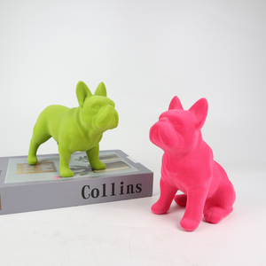 Resin Puppy Decoration Crafts Supplies For Resin Flocked Dog