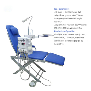 Unidad Dental Portátil Plegable para Consultorio, Silla Dental Móvil Ajustable, Estación de Trabajo - Product Image 4