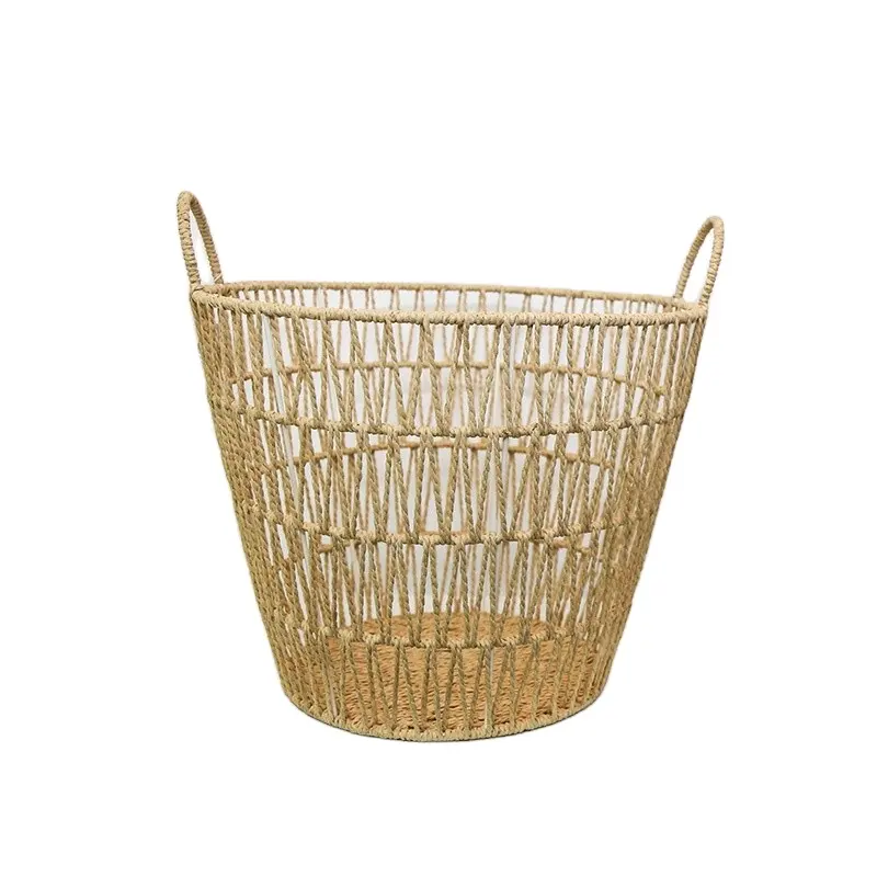 New Trend Woven Rattan Wicker Rope Storage Basket Flower Basket For Home Usage