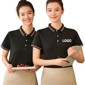 Uniforme Personalizado para Camarero de Hotel, Uniforme de Manga Corta con Solapa para Cafetería y Bar, Camisetas Polo para Restaurante con Logotipo Personalizado - Product Image 5