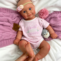 Adorable poupée Reborn en silicone pur de 50 cm, peau naturelle, cheveux peints à la main, peau 3D pour collectionneurs de diverses provenances et amateurs d'art culturel