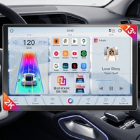 Reproductor Multimedia Estéreo con Pantalla Táctil QLDE QLED, Android Auto y Carplay Portátil, Android 14, Quad Core, 1 GB de RAM, 128 GB de Almacenamiento
