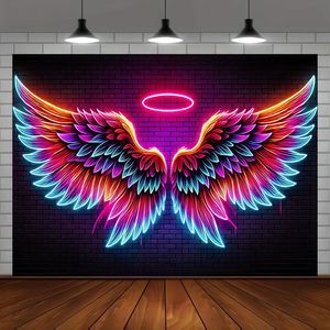 Pengiriman Cepat Dekorasi Dinding Sayap Malaikat Cetak UV Lampu Elektronik LED Logo Kustom Lampu Malam Tanpa Minimum Order Dropshipping <span class=keywords><strong>Neon</strong></span> Sign Kustom - Product Image 1
