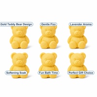 Bombe de bain effervescente en forme d'ours mignon à la lavande, parfum apaisant, bain relaxant, coffret cadeau de 6 pièces, vente en gros, OEM ODM personnalisé, 100g