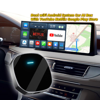 Adaptador Inalámbrico PhoebusLink FB2 para CarPlay y Android Auto con Android 12, Bluetooth, Wi-Fi de 2.4/5GHz, Compatible Universalmente