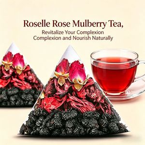 Tisana Digestiva <span class=keywords><strong>con</strong></span> Ibisco, Rosa e Gelso - Bustine di Tisana Erboristica Post-Pranzo per Alleviare il Gonfiore, 20 Bustine - Product Image 2