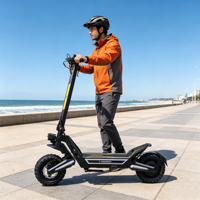 ABD/AB/BK Yerel Stok Hızlı Teslimat J2Max 1200W Elektrikli Scooter 11 İnç Geniş Tekerlekler Çift Süspansiyon 48V 18.2Ah Yetişkin