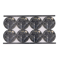 8-Piece Circular Black FR4 High-Precision SMT Assembly PCB Board for Smart Sensor/OEM Embedded Devices ISO/ROHS Certified