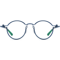 Borregls - Montura de Gafas de Titanio Puro para Hombre, Diseño Nuevo, Retro, Vintage, Redondas, Ópticas, Ligeras, para Mujer, 185696