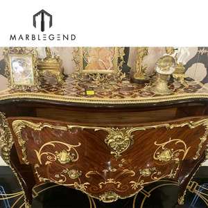 Meubles de salon de luxe au prix fabricant, ensembles de meubles en bois brun royal avec armoire de rangement - Product Image 4