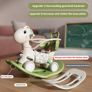 Bambini cavalli <span class=keywords><strong>a</strong></span> <span class=keywords><strong>dondolo</strong></span>, passeggini, ciclismo, sicurezza con guardrail, giocattoli regalo di compleanno - Product Image 5