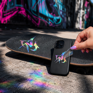 Adesivo Olografico Personalizzato con Trasferimento UV per Telefoni e Laptop, Resistente ai Graffi e ai Raggi UV, per Marchi di Streetwear - Product Image 4