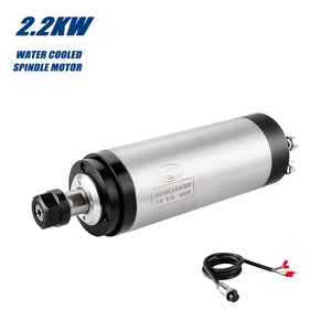 Motor de Husillo de Alta Velocidad en Oferta, 80 mm, 2.2 kW, 400 Hz, 24000 rpm, ER20, Refrigeración por Agua, Motor de Husillo CNC para Router CNC - Product Image 1