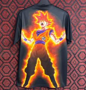 Ensemble <span class=keywords><strong>de</strong></span> <span class=keywords><strong>maillot</strong></span> <span class=keywords><strong>de</strong></span> football pour homme, style japonais, imprimé anime Goku samouraï en encre, polyester, séchage rapide, respirant, kit d'entraînement - Product Image 4