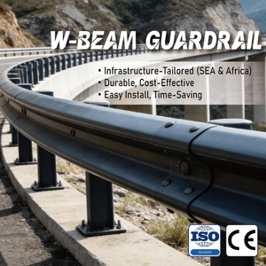 Garde-corps en W pour le projet de liaison ferroviaire de <span class=keywords><strong>la</strong></span> côte est en Malaisie |   Options de double <span class=keywords><strong>et</strong></span> triple ondes disponibles - Product Image 1