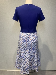 Abito casual stampato a vita alta da donna, vestito ampio per la <span class=keywords><strong>madre</strong></span> dello sposo - Product Image 4