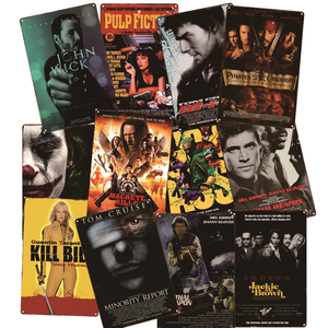 Affiches de films, plaques de cinéma, panneaux métalliques vintage, impression UV, 20x30cm, décoration de café, bar, cinéma, peinture rétro, autocollant mural - Product Image 1