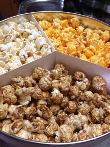 Tùy chỉnh in 2 gallon lớn Vòng bỏng ngô tins xô tinh tế khuyến mại kim loại bỏng ngô bao bì <span class=keywords><strong>tin</strong></span> với Divider - Product Image 3