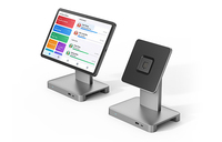 Tablet Android Layar Sentuh 2K FHD 11,97 Inci Bersertifikasi EMV L1 dengan Terminal POS NFC Depan dan Dudukan Putar, Tablet POS Tap to Pay