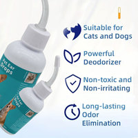 60ml Pet Cat Dog Ear Gouttes Cleaner Réduit les odeurs d'oreille Dégradable Tuyau oreille Nettoyage et lavage pour enlever la cire