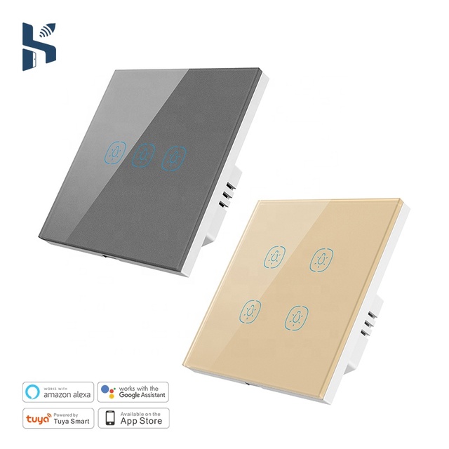 Smart Light Switch Touch Panel 10A WiFi 2 Way for Home Automation No Neutral Required Works with for and Smart Life App