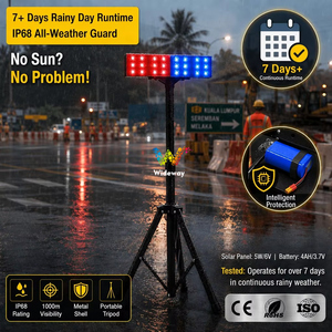 Feu de signalisation d'urgence portable à <span class=keywords><strong>LED</strong></span> rouge et bleue, rechargeable, avec trépied, pour la sécurité routière en Asie du Sud-Est et les usines - Product Image 5
