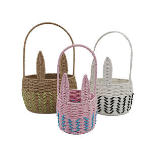 Panier-cadeau en corde de papier tissé à la main en gros pour mariage - Product Image 3