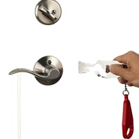 Serrure de porte portable 3 en 1, aucune installation nécessaire pour la sécurité de la maison et des voyages. Parfait pour hôtels, appartements, Airbnbs.