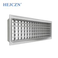 Grille d'aération carrée moderne haute performance pour système CVC commercial et résidentiel, grille d'air à double déflection en fer