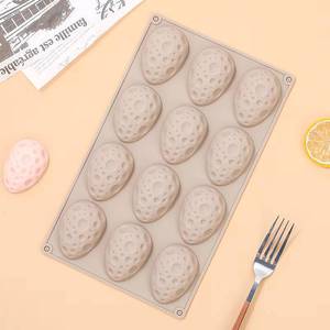 MUYULINS factory 12-cavity quail <b>egg</b>-shaped LFGB platinum non-stick BPA-free silicone chocolate mold - Product Image 2