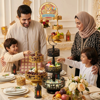 Décoration du Ramadan 2026, vaisselle de luxe, cadeaux pour enfants, calendrier de l'avent, moule à assiette, décorations de fête, mois saint du Ramadan, plateaux