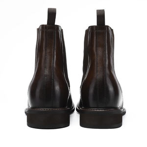 Модные высококачественные Ботильоны коричневые кожаные ботинки челси для мужчин кожаные ботинки невидимые увеличивающие рост 7 см - Product Image 4