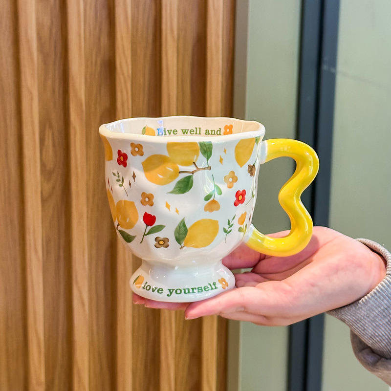 Tasse simple citron jaune