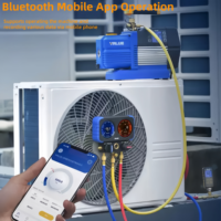Pompe à Vide de Réfrigération Intelligente VP8DSV Biphasée 220V 3/4HP 226L/min Mobile avec Manomètre