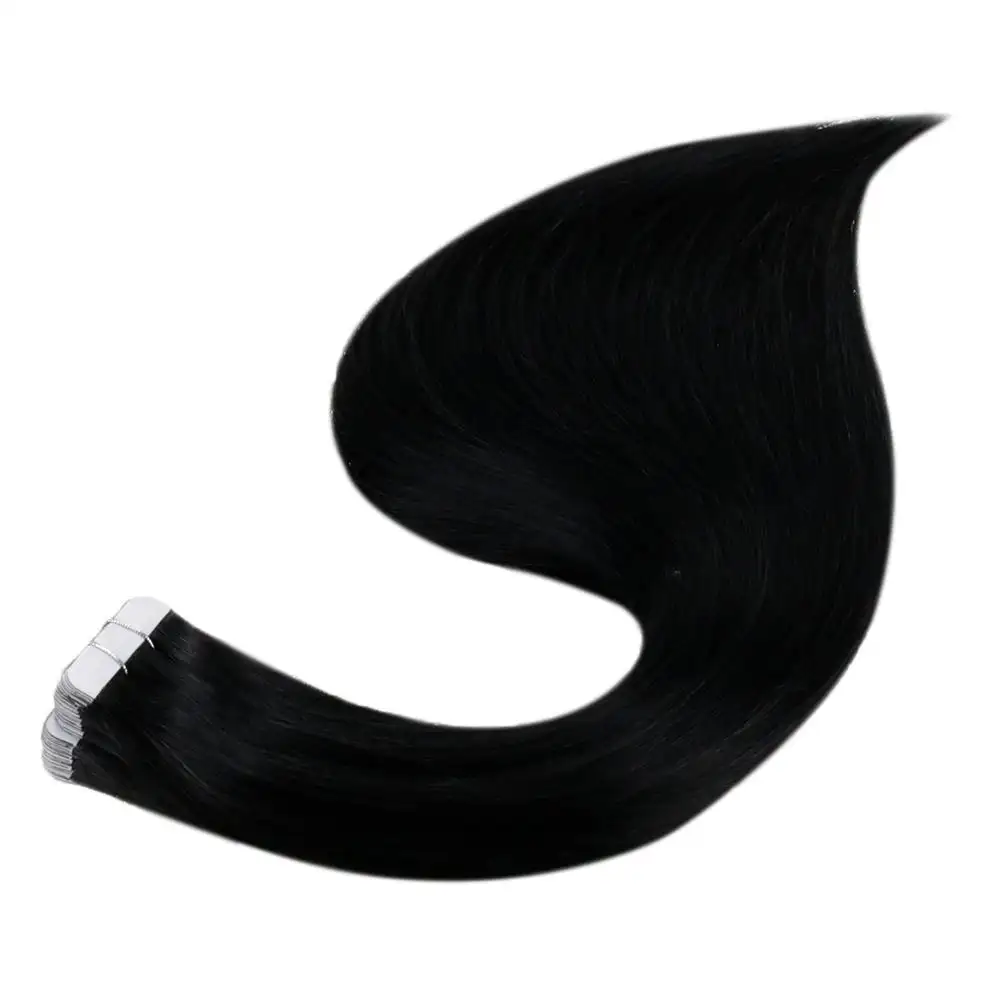 large stock no tangled no shedding wholesale price high quality 14" to 24"doube drawn virgin tape in human hair extensions