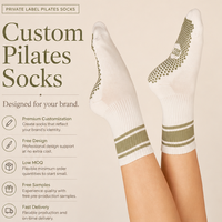 Chaussettes de yoga antidérapantes en coton pour femmes, chaussettes antidérapantes personnalisées avec logo, chaussettes de sport d'intérieur personnalisées