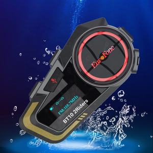 BT10 motosiklet Bluetooth interkom 2 binici grubu sohbet için, HD ses, IP67 su geçirmez, evrensel kask kulaklık - Product Image 3