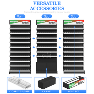 New Lightweight Metal Acrylic <strong>Cigarette</strong> <strong>Shelf</strong> In Combination With Floor Cabinets And Light Boxes <strong>for</strong> Tobacco Specialty Stores - Product Image 2