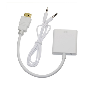 Gold Plated 1080P HDMI to VGA Adapter Cable Converter with 3.5mm Audio Cable Male to Female compliant cable - Product Image 4