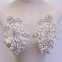 Appliques en strass thermocollants 3D écologiques personnalisées pour costumes de mariage - Garniture perlée dorée en tissu de luxe