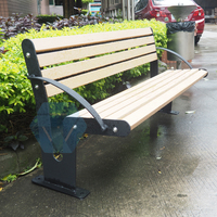 Banc urbain personnalisé en acier galvanisé et lattes en HDPE pour patio, usine, publicité, ville, loisirs, campus