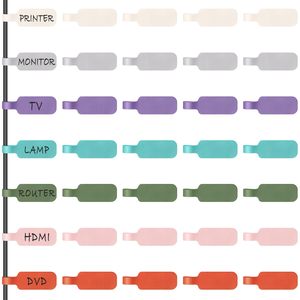 多色环保自粘式电缆标签尼龙魔术贴可写式电线标签，用于电线管理及识别 - Product Image 3