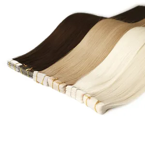 Прямые поставки с фабрики, настоящие человеческие волосы с двойным нарисованным русским блондином Remy