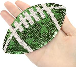 8 màu sắc bóng đá vá sắt trên Đại Học Jersey trò chơi ngày <span class=keywords><strong>3</strong></span>.89in sequin bóng đá vá cho phụ nữ người đàn ông quần áo túi - Product Image 6