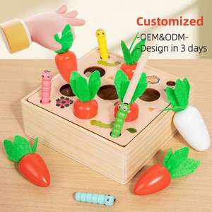 Juguetes Educativos Montessori de Madera para Niños, Juego de Reconocimiento Físico <span class=keywords><strong>Tres</strong></span> <span class=keywords><strong>en</strong></span> Uno: Juego de Arrastrar Raíces, Pesca y Captura de Insectos - Product Image 2