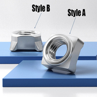 Pointe en acier inoxydable ch blanc de quatre écrous d'angle Écrou à souder en acier au carbone galvanisé de haute qualité Outils d'écrou à souder carré